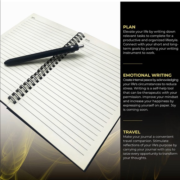 Manifest Your Purpose Inspirational Writing Journal Hardcover Blank Ruled Pages - Picture 3 of 10